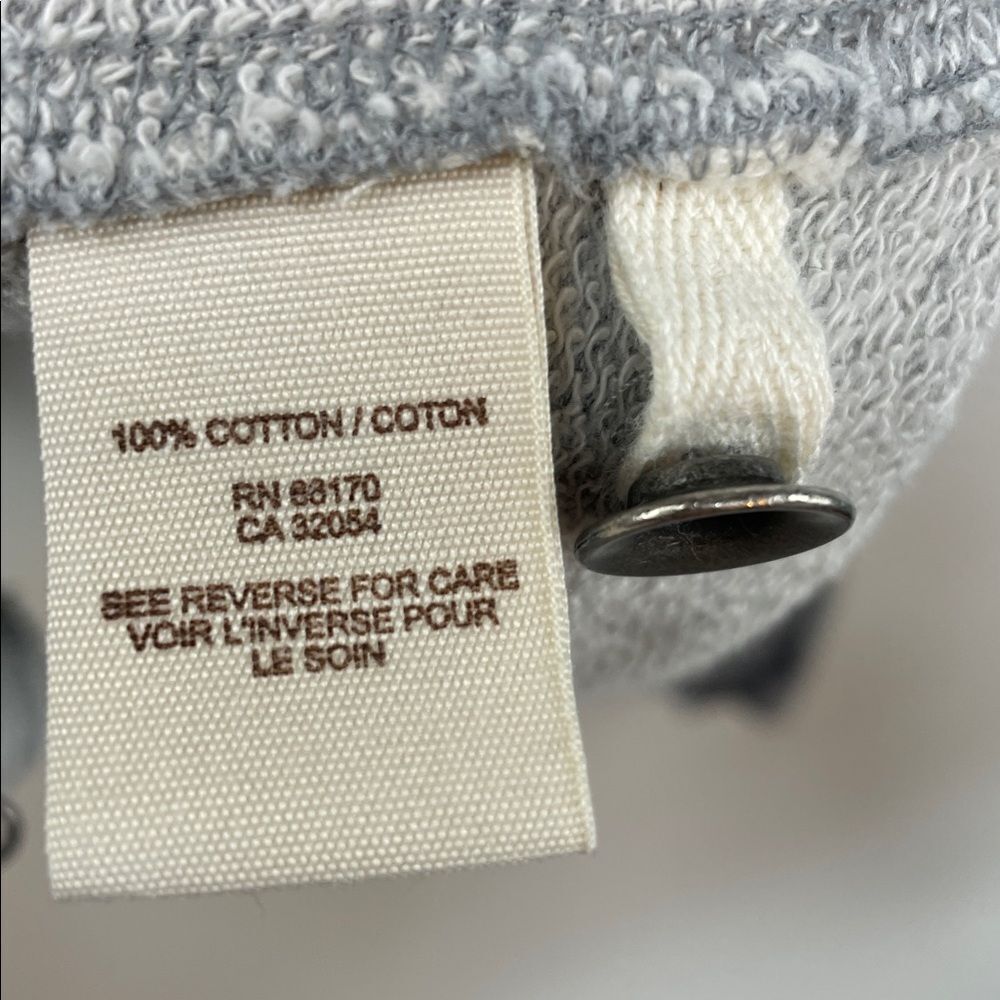 We the Free Free People Ebb and Flow Zip Up Ruffle Sweatshirt size XS Gray - Picture 12 of 14